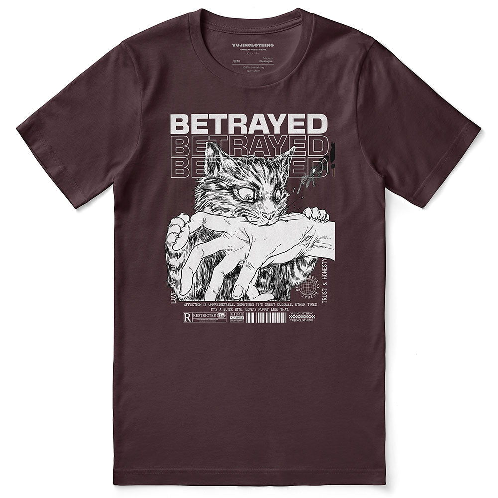 Betrayed Cat T-Shirt | Yūjin Japanese Anime Streetwear Clothing