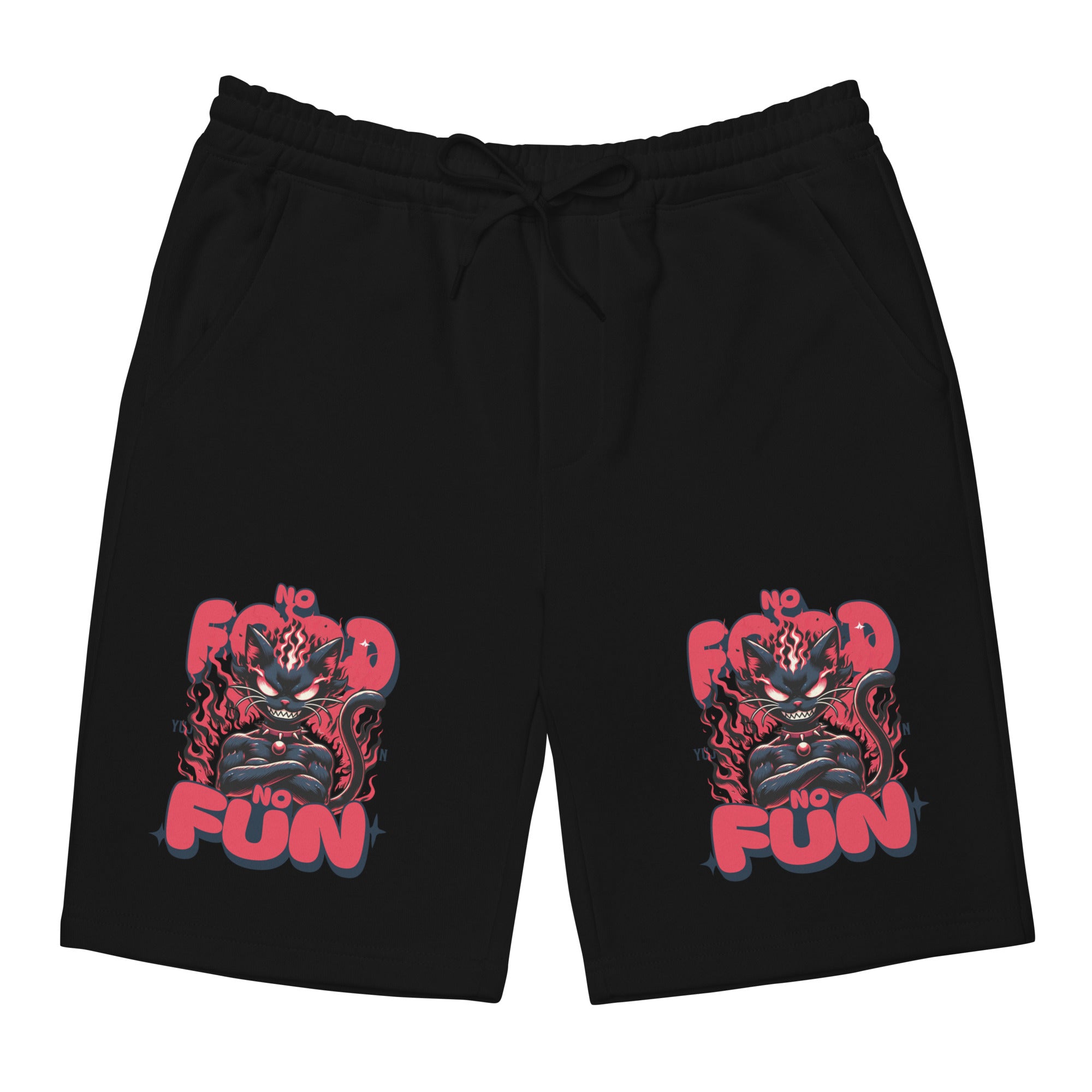 No Food No Fun Cat Shorts | Yūjin Japanese Anime Streetwear Clothing