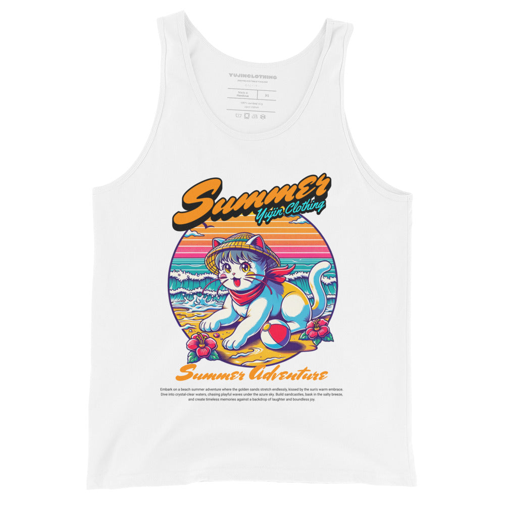 Summer Adventure Cat Tank Top | Yūjin Japanese Anime Streetwear Clothing