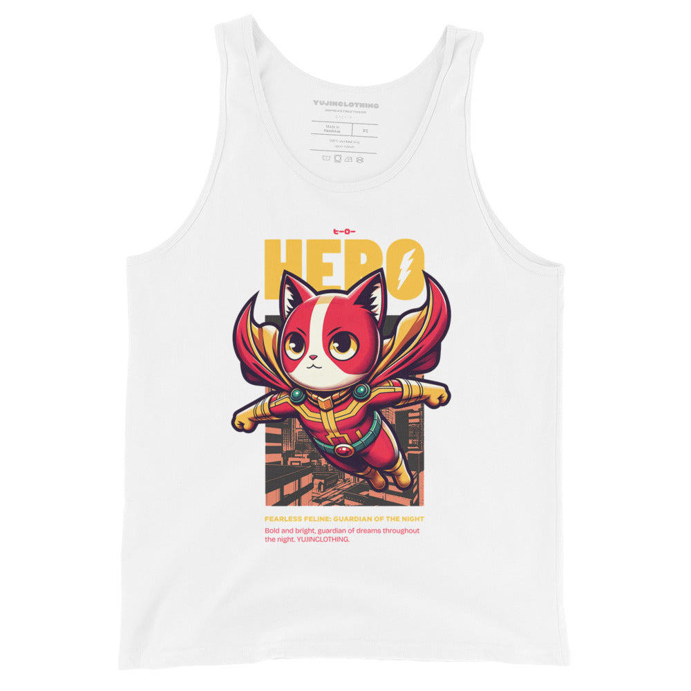 Hero Cat Tank Top | Yūjin Japanese Anime Streetwear Clothing