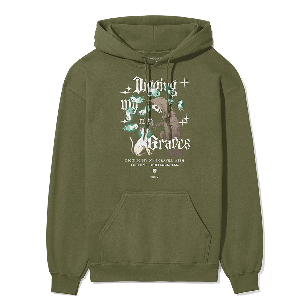 Digging My Own Graves Cat Hoodie | Yūjin Japanese Anime Streetwear Clothing