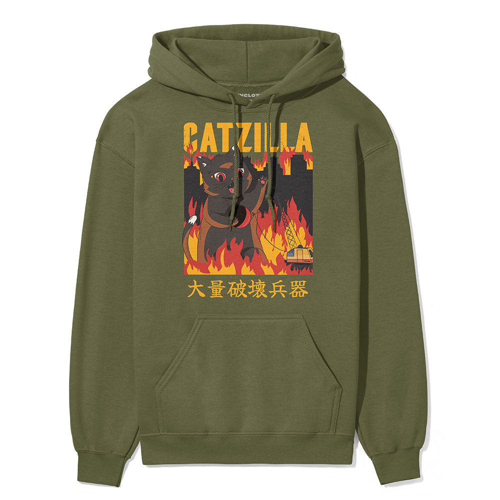 Catzilla City Cat Hoodie | Yūjin Japanese Anime Streetwear Clothing