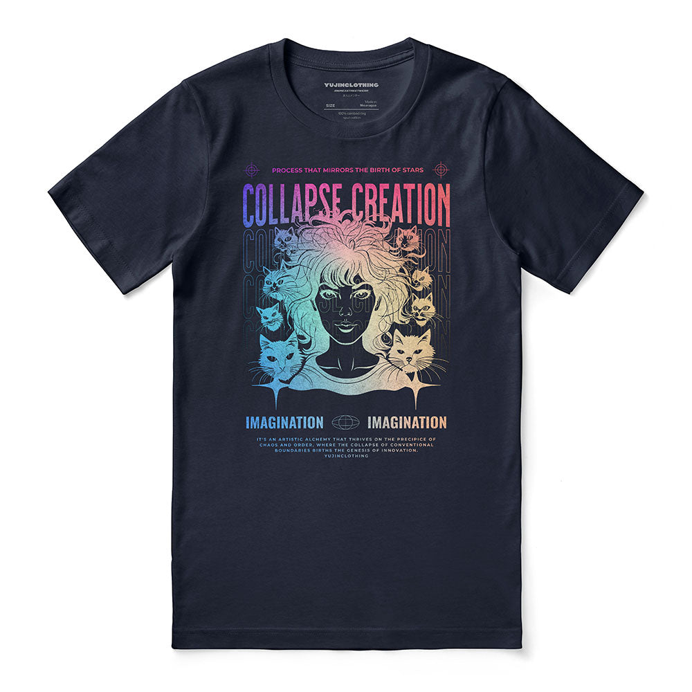 Collapse Creation Cat T-Shirt | Yūjin Japanese Anime Streetwear Clothing