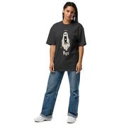 Boo! Cat Oversized Faded T-Shirt | Yūjin Japanese Anime Streetwear Clothing