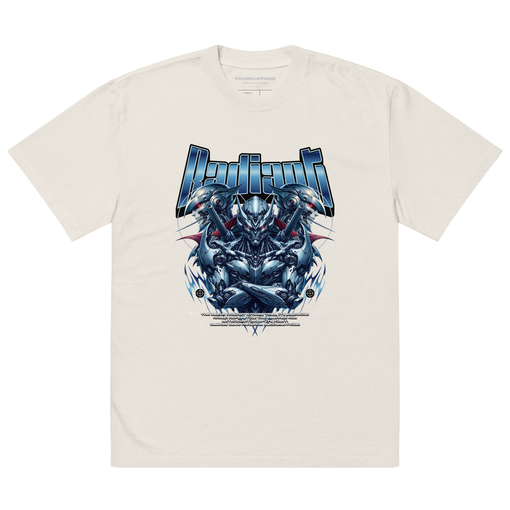 Radiant Oversized Faded T-Shirt | Yūjin Japanese Anime Streetwear Clothing