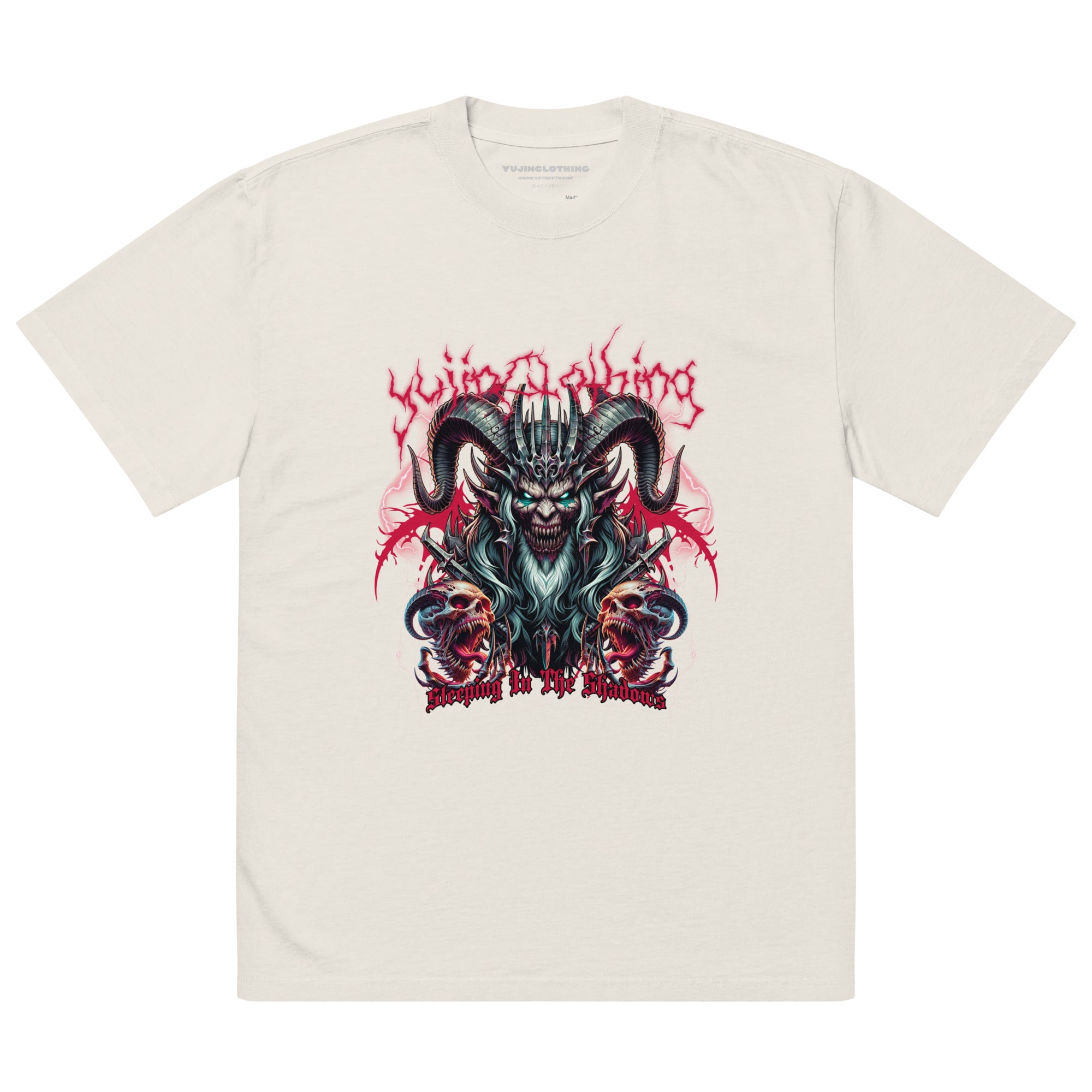 Darkness Oversized Faded T-Shirt | Yūjin Japanese Anime Streetwear Clothing