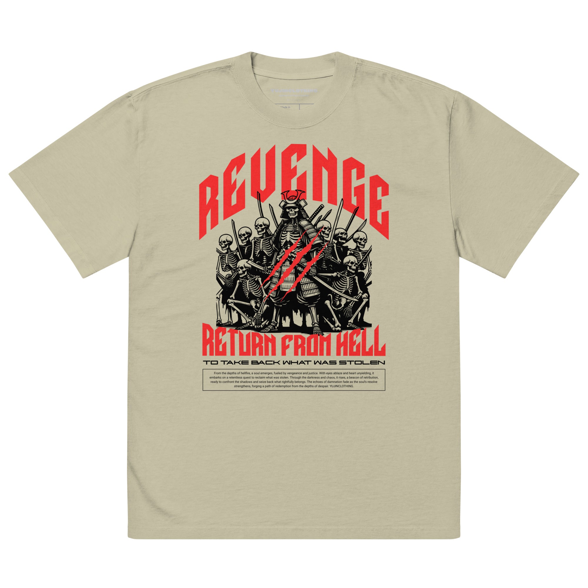 Revenge Oversized Faded T-Shirt | Yūjin Japanese Anime Streetwear Clothing
