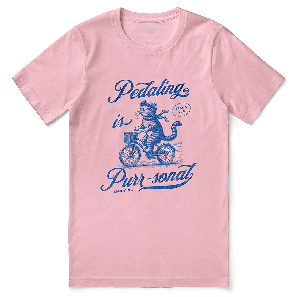 Pedaling Cat T-Shirt | Yūjin Japanese Anime Streetwear Clothing
