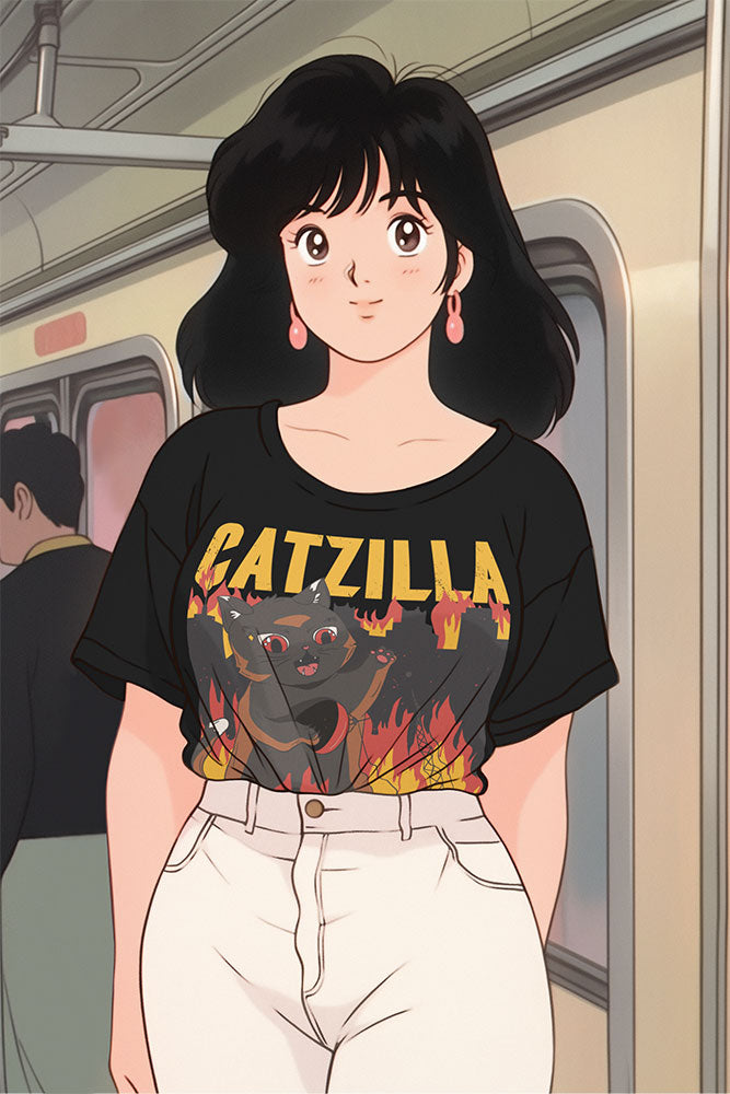 Catzilla City Cat T-Shirt | Yūjin Japanese Anime Streetwear Clothing
