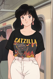 Catzilla City Cat T-Shirt | Yūjin Japanese Anime Streetwear Clothing