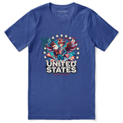 July 4th Eagle And Boy T-Shirt | Yūjin Japanese Anime Streetwear Clothing