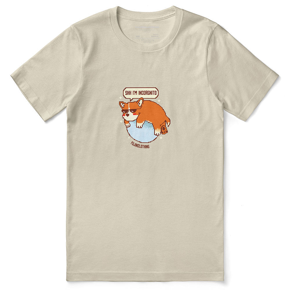 Incognito Corgi Dog T-Shirt | Yūjin Japanese Anime Streetwear Clothing