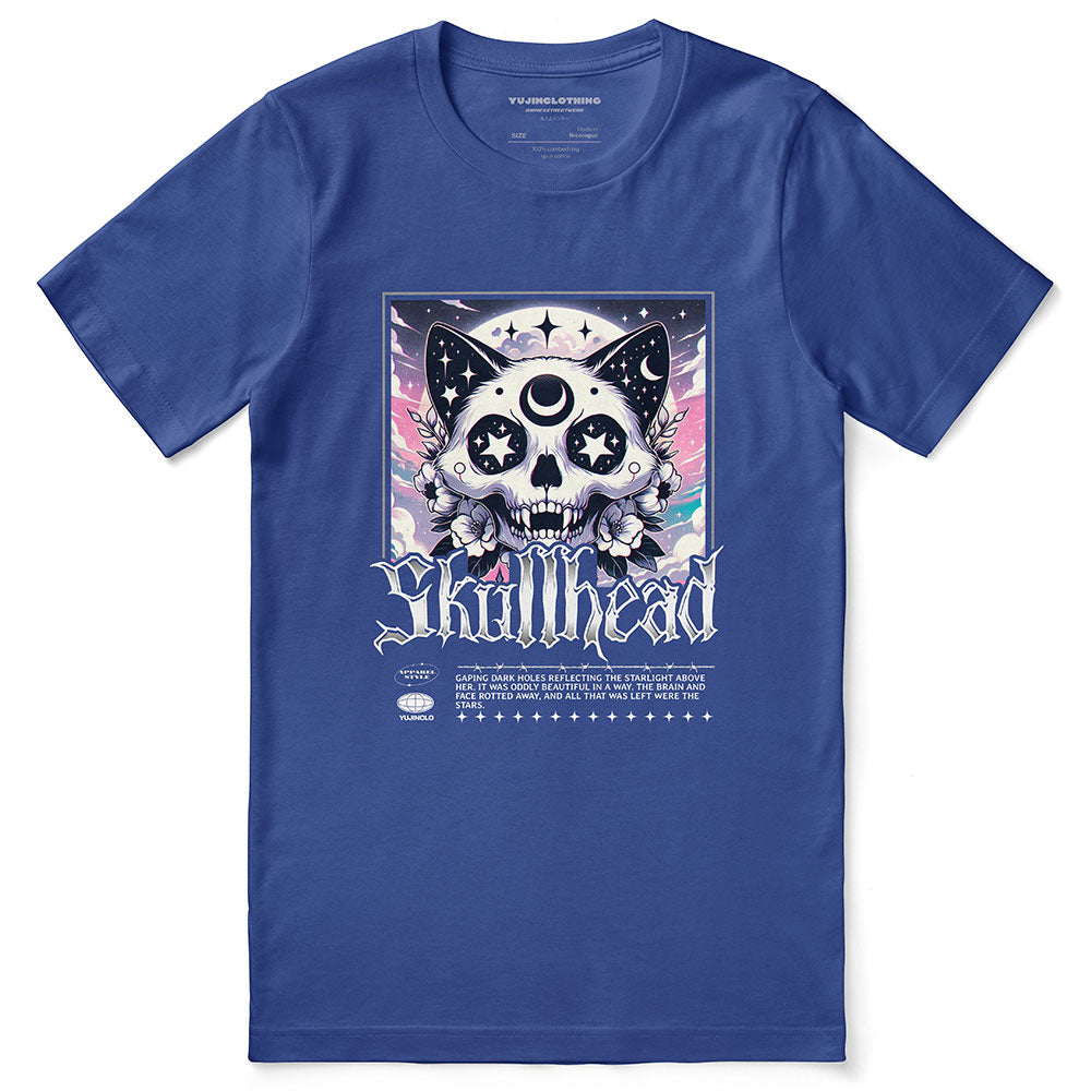 Skullhead Cat T-Shirt | Yūjin Japanese Anime Streetwear Clothing
