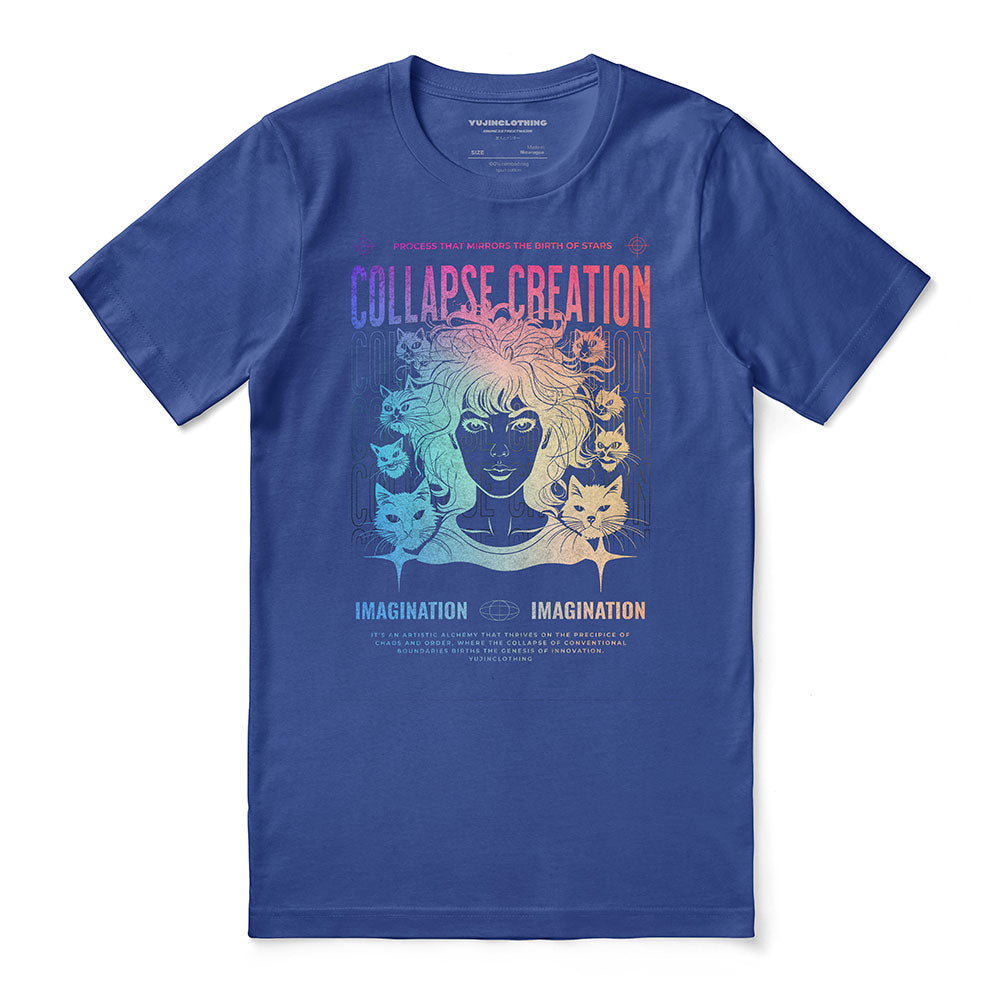 Collapse Creation Cat T-Shirt | Yūjin Japanese Anime Streetwear Clothing