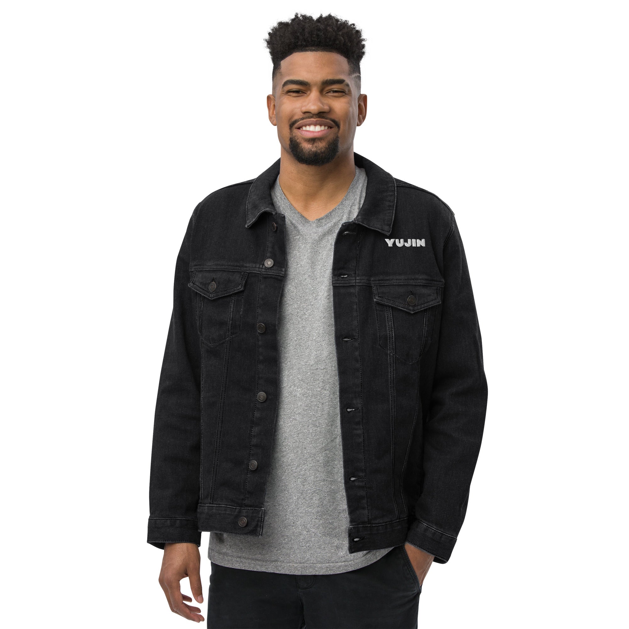 Never Give Up Denim Jacket