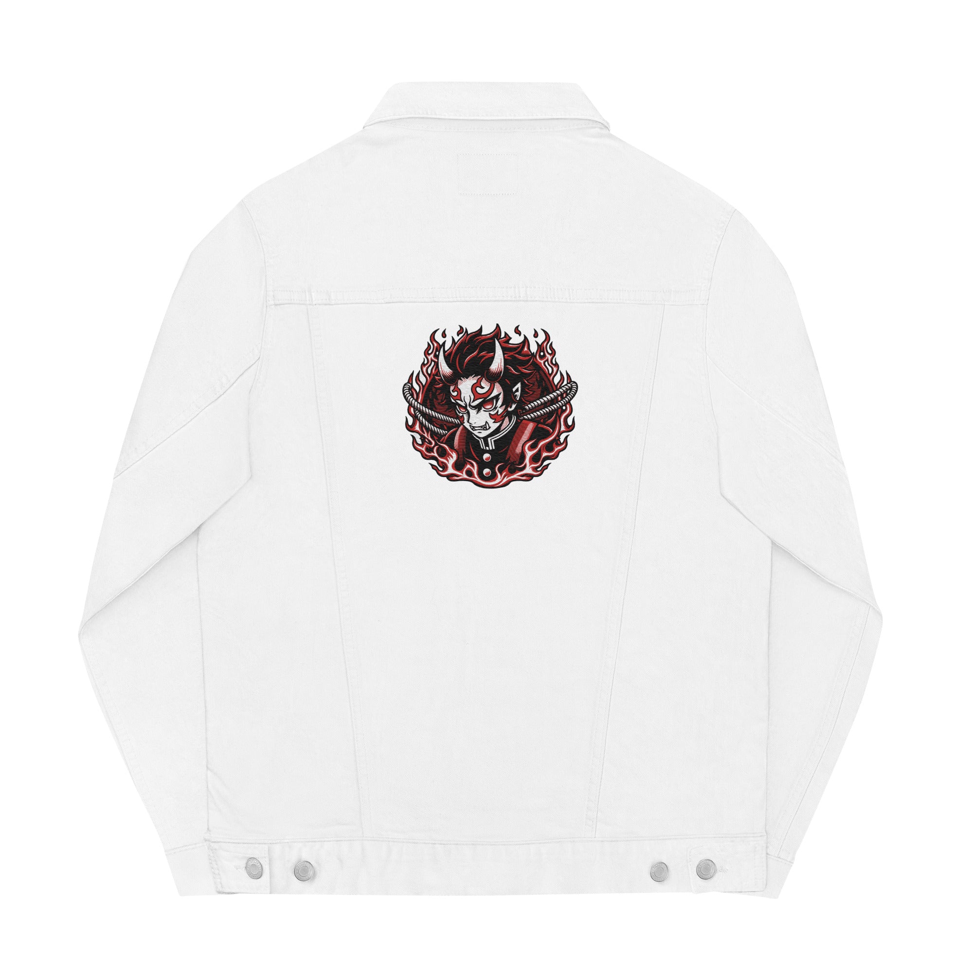 Fire God Denim Jacket | Yūjin Japanese Anime Streetwear Clothing