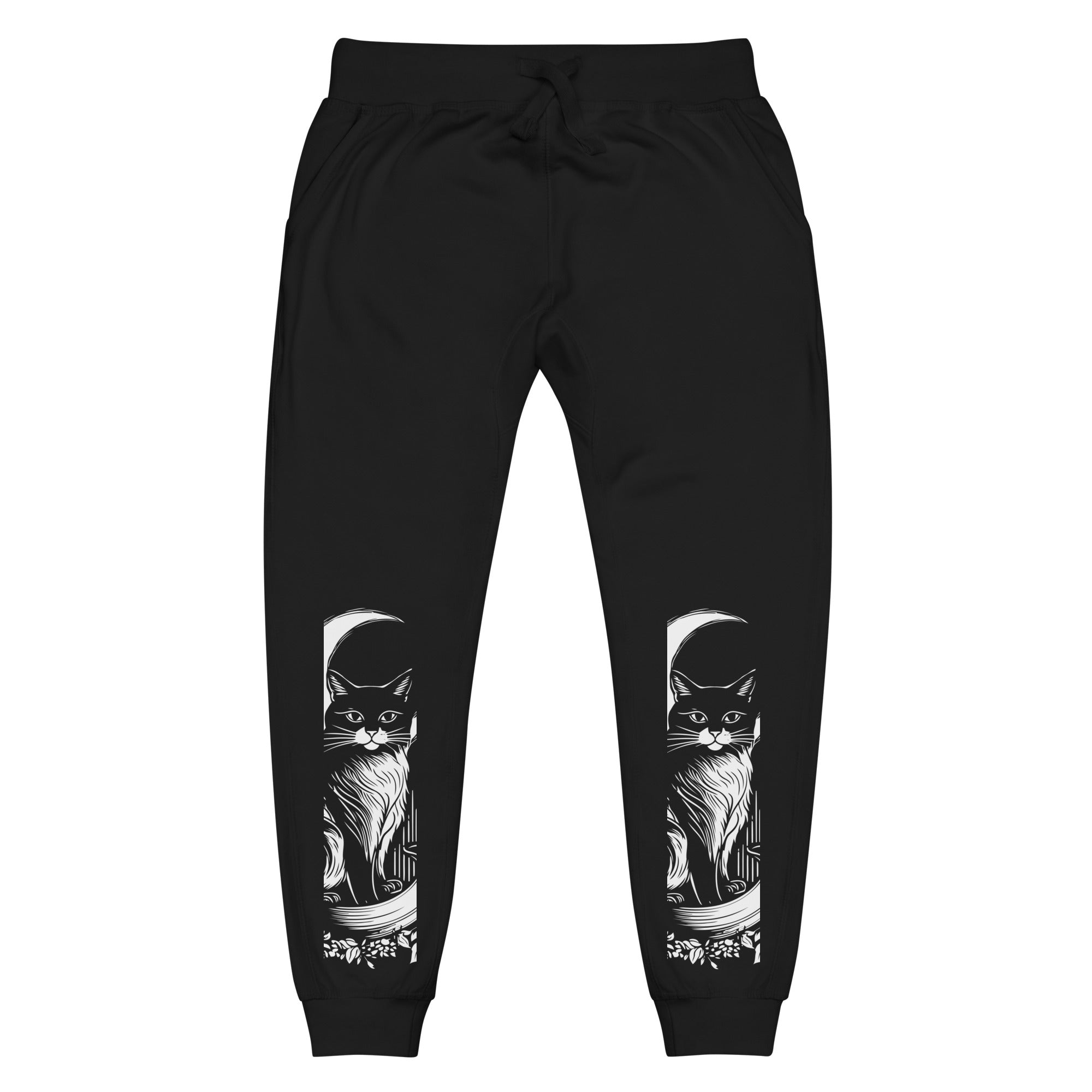 Moon And Cat Sweatpants | Yūjin Japanese Anime Streetwear Clothing