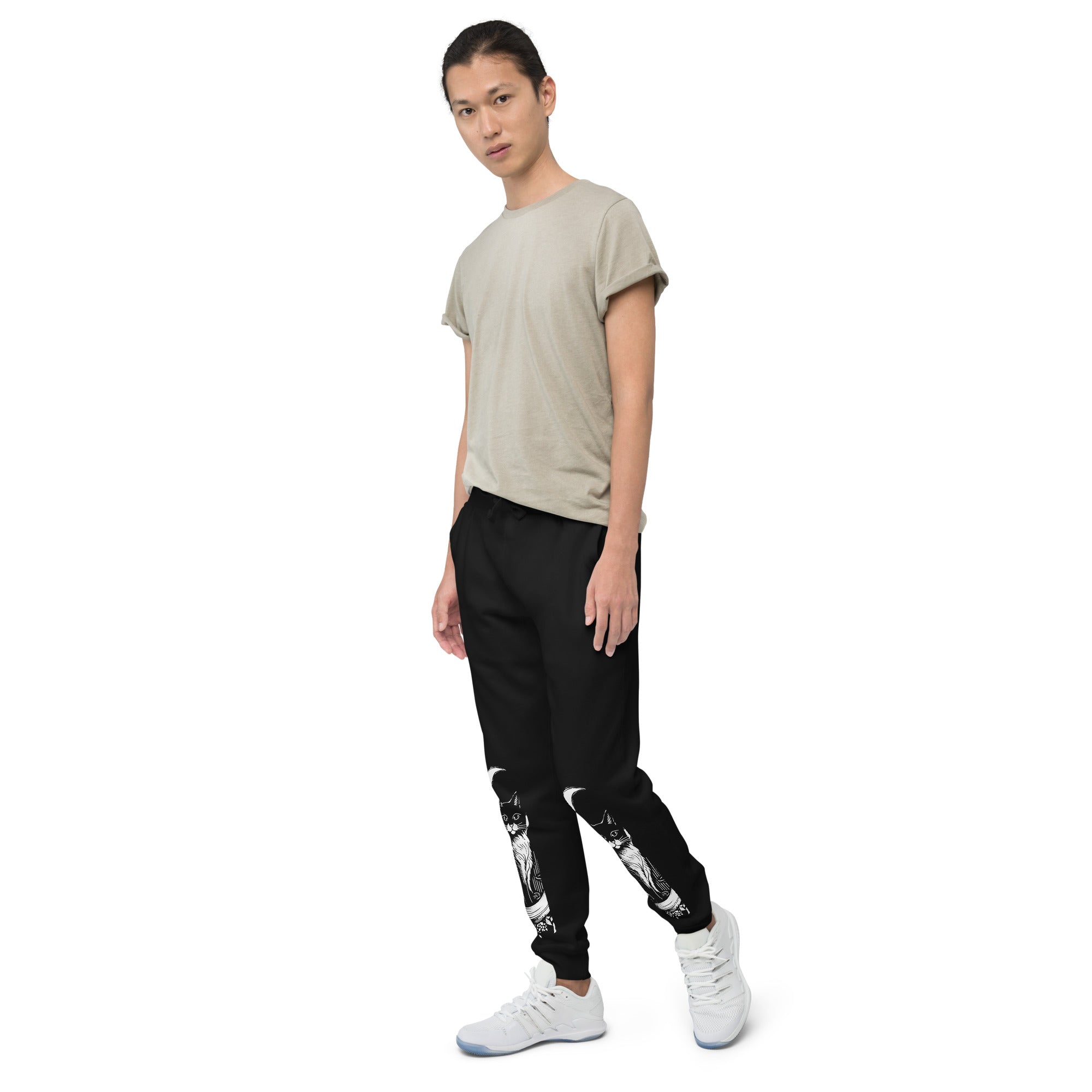 Moon And Cat Sweatpants | Yūjin Japanese Anime Streetwear Clothing