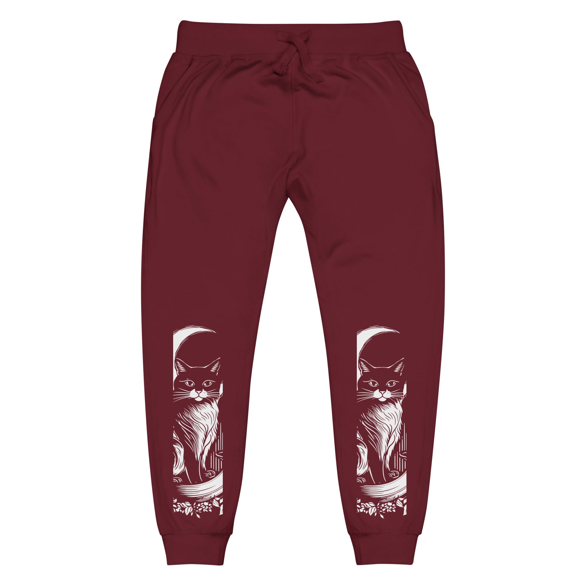 Moon And Cat Sweatpants | Yūjin Japanese Anime Streetwear Clothing