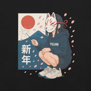 Kitsune Spark Sakura T-Shirt | Yūjin Japanese Anime Streetwear Clothing