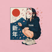 Kitsune Spark Sakura T-Shirt | Yūjin Japanese Anime Streetwear Clothing