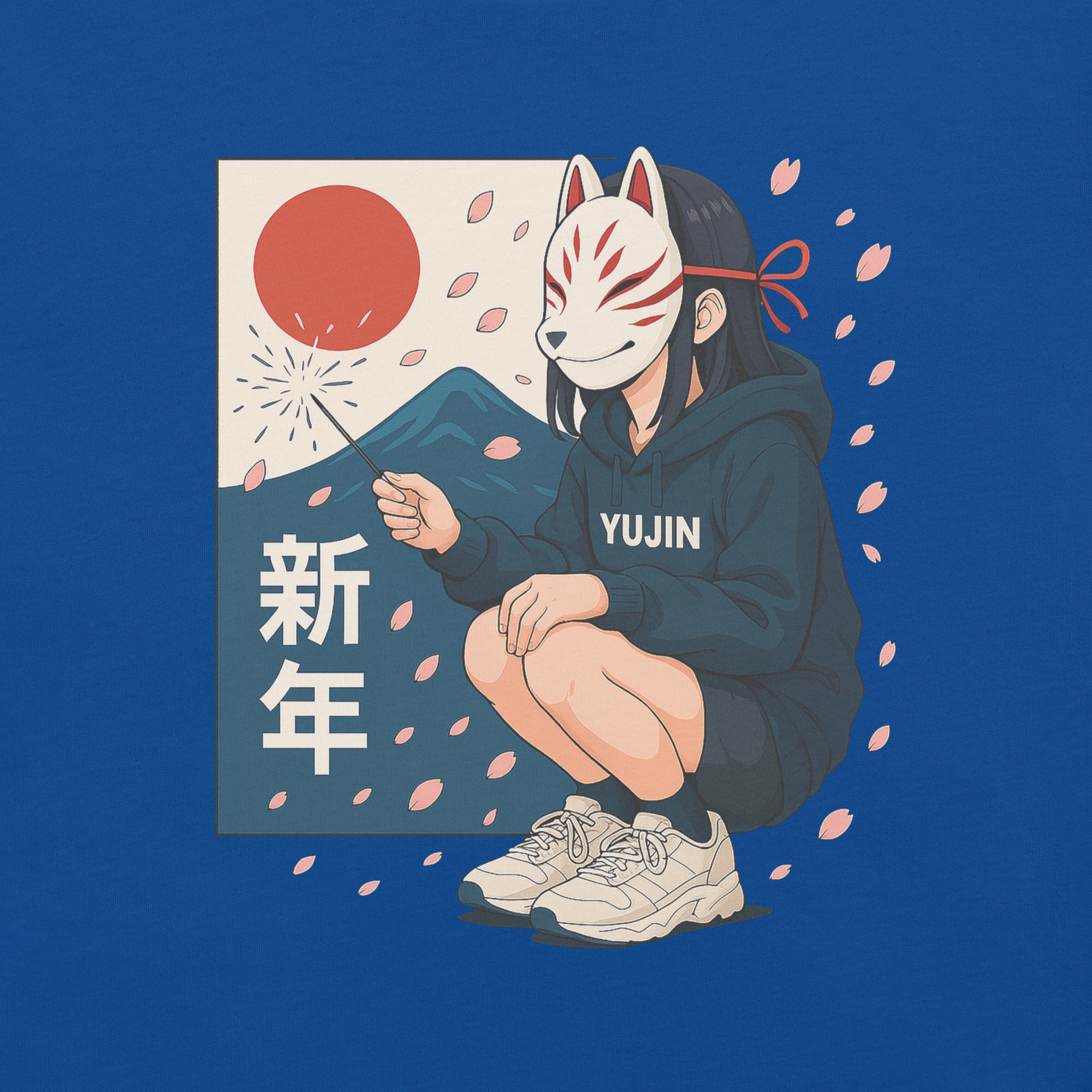 Kitsune Spark Sakura T-Shirt | Yūjin Japanese Anime Streetwear Clothing