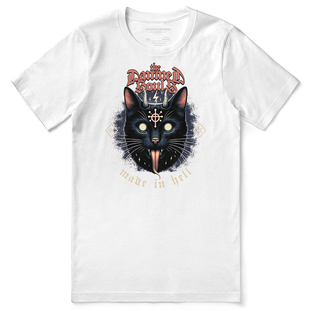 Damned Souls Cat T-Shirt | Yūjin Japanese Anime Streetwear Clothing