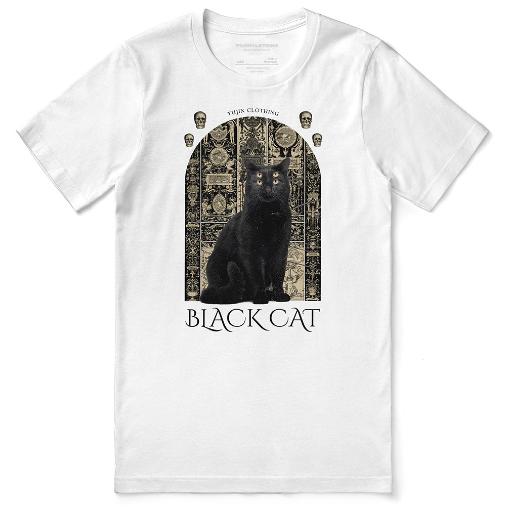Black Cat T-Shirt | Yūjin Japanese Anime Streetwear Clothing