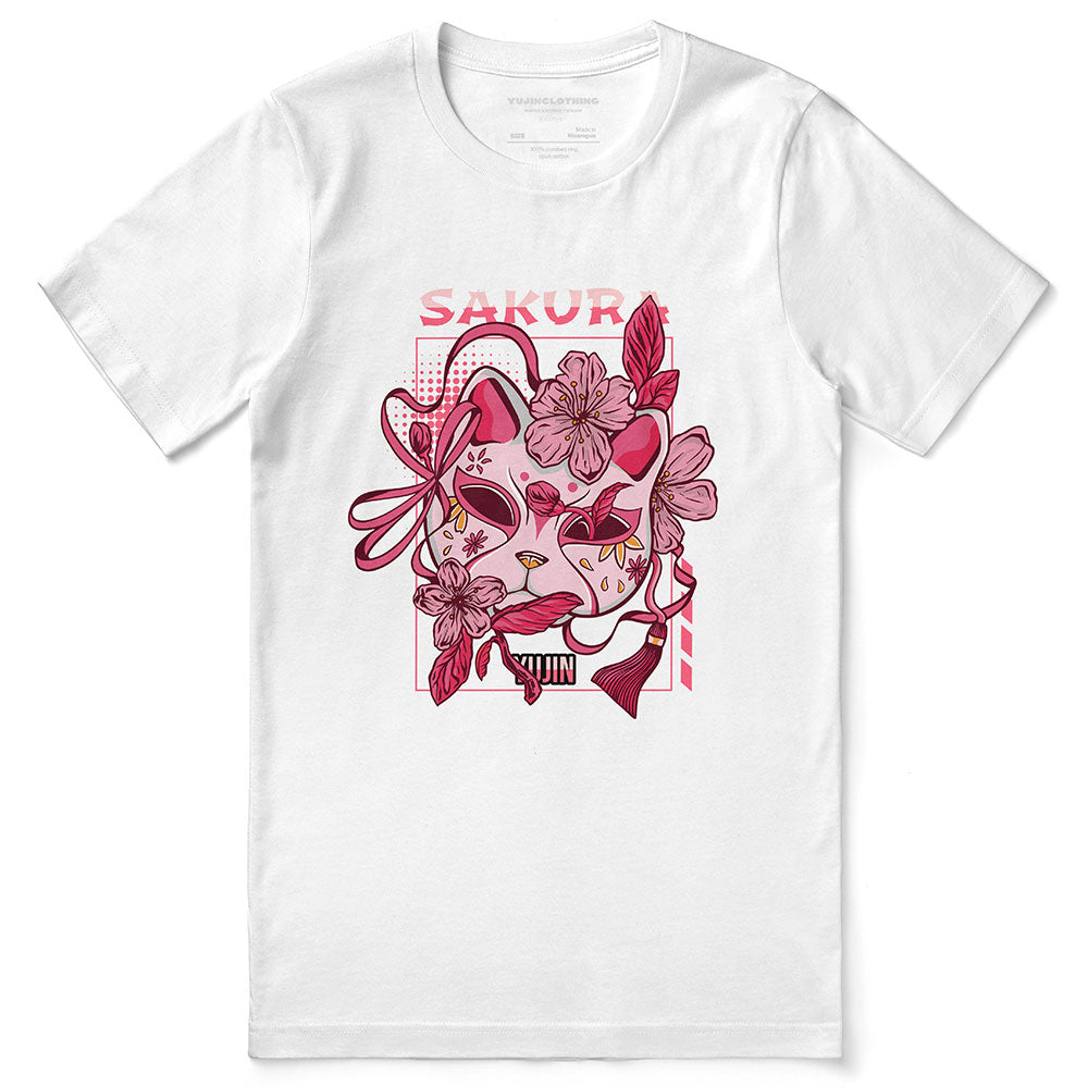 Sakura Cat T-Shirt | Yūjin Japanese Anime Streetwear Clothing