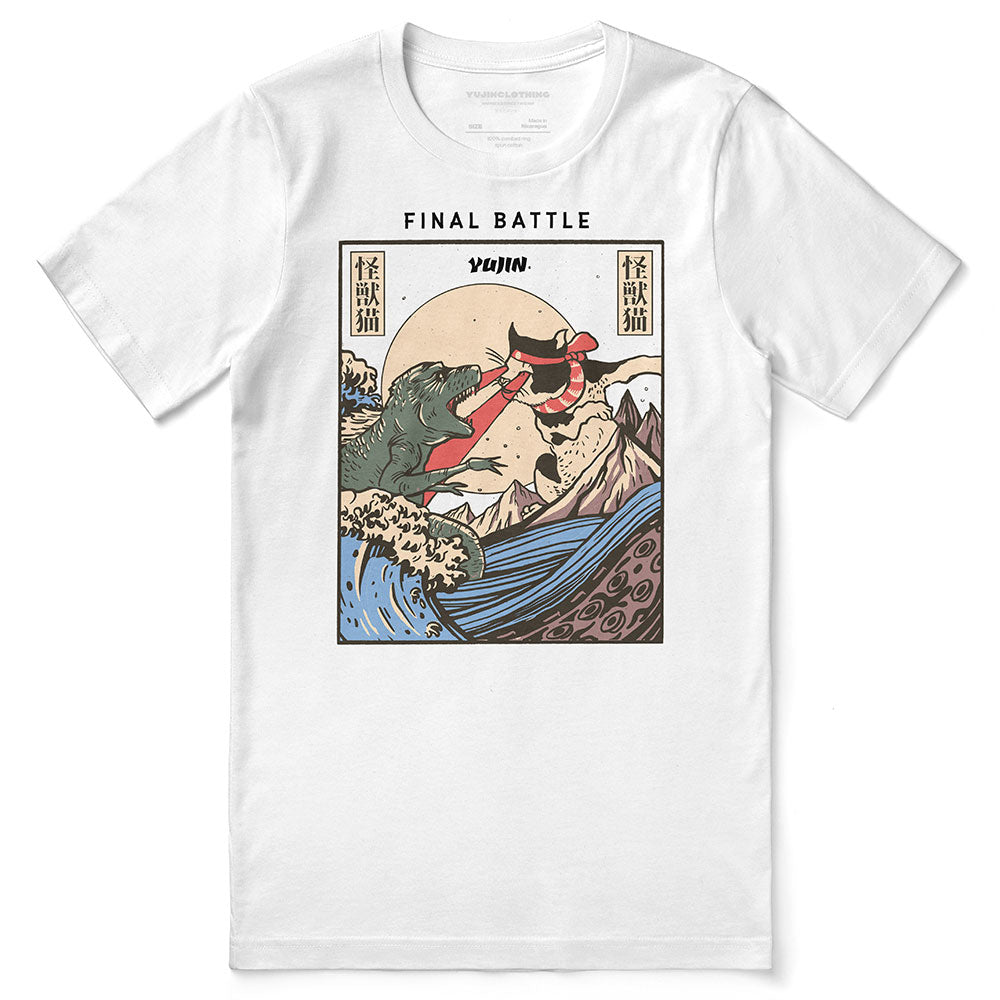 Cat Final Battle T-Shirt | Yūjin Japanese Anime Streetwear Clothing