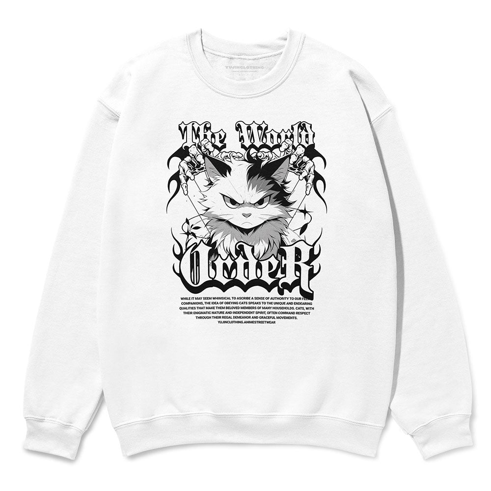 New Order Cat Sweatshirt | Yūjin Japanese Anime Streetwear Clothing