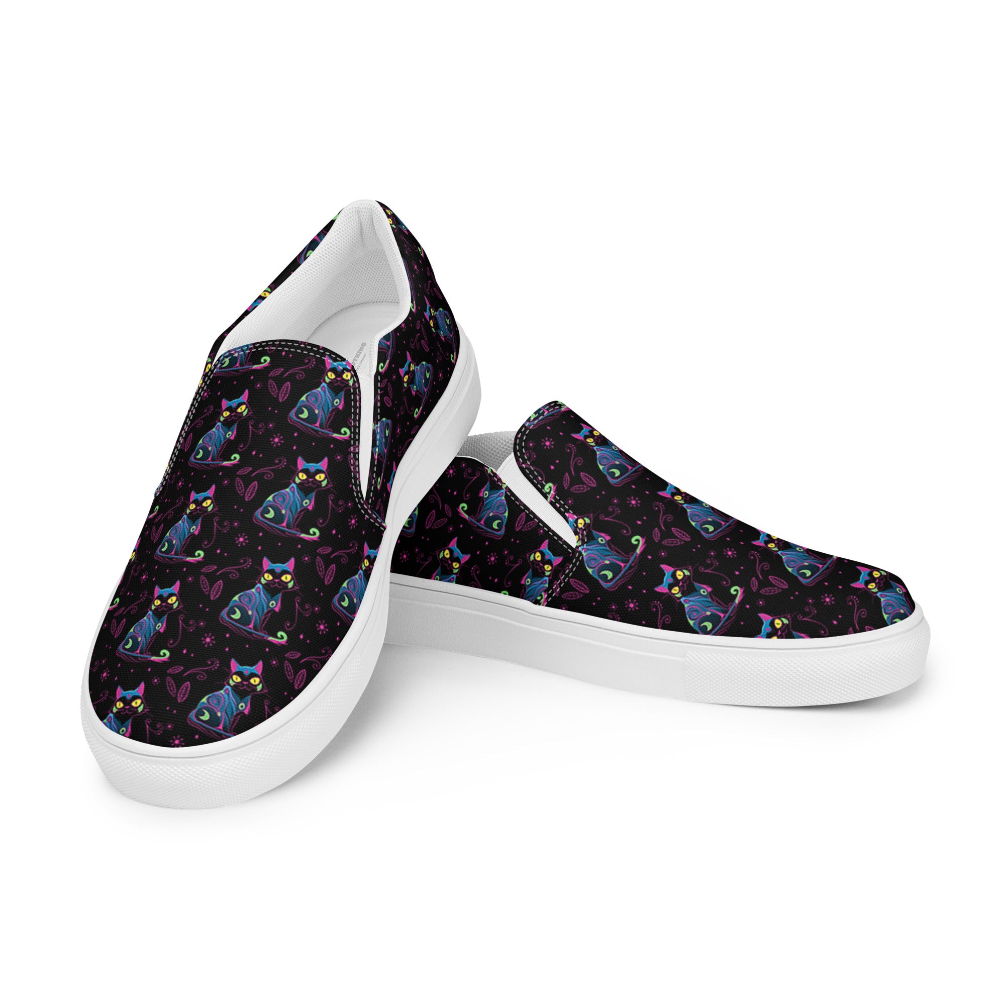 Neon Cat Women’s Shoes | Yūjin Japanese Anime Streetwear Clothing
