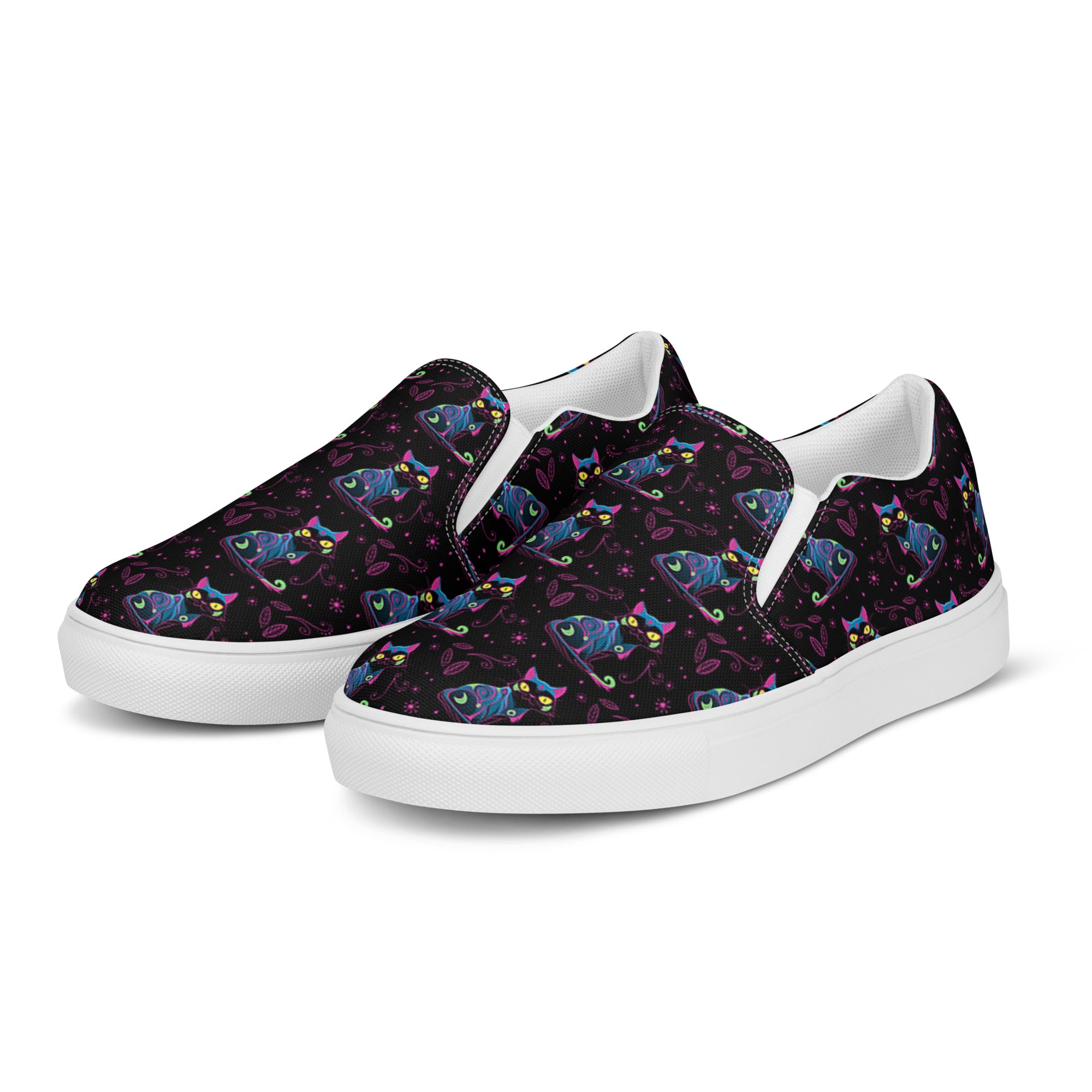 Neon Cat Women’s Shoes | Yūjin Japanese Anime Streetwear Clothing