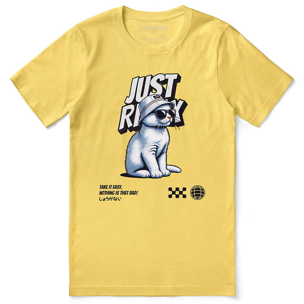 Just Relax Cat T-Shirt | Yūjin Japanese Anime Streetwear Clothing