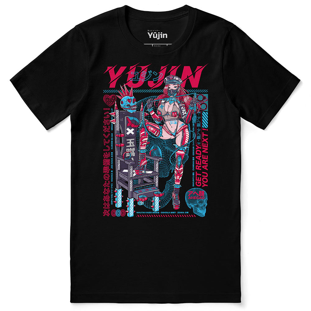 Get Ready T Shirt Y jin Japanese Anime Streetwear Clothing Black L