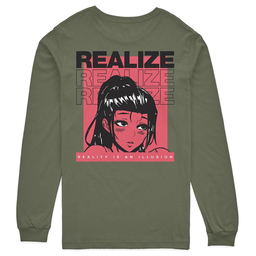Realize Long Sleeve T-Shirt | Yūjin Japanese Anime Streetwear Clothing