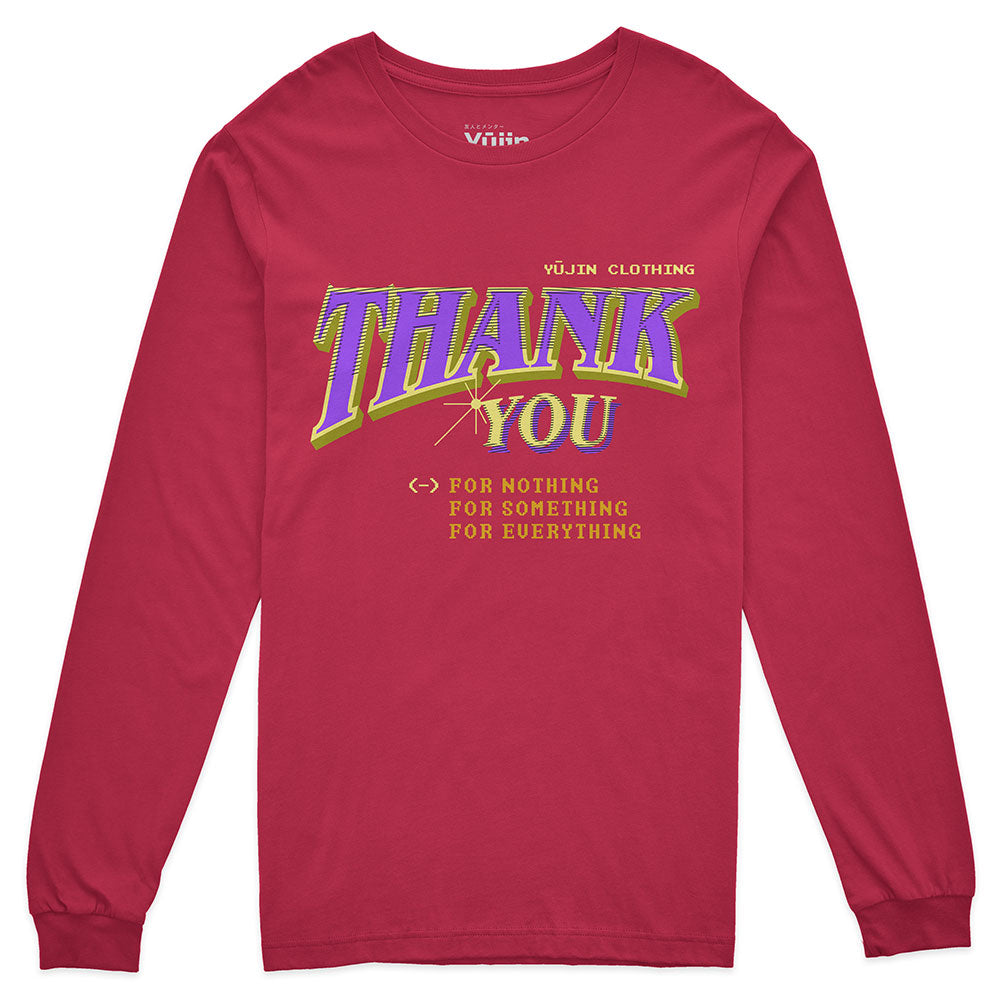 Thank You Long Sleeve T-Shirt | Yūjin Japanese Anime Streetwear