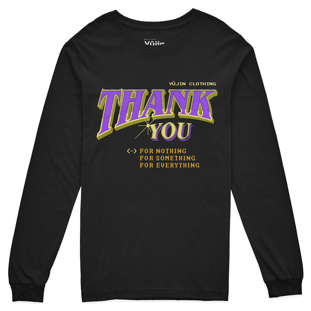 Thank You Long Sleeve T-Shirt | Yūjin Japanese Anime Streetwear