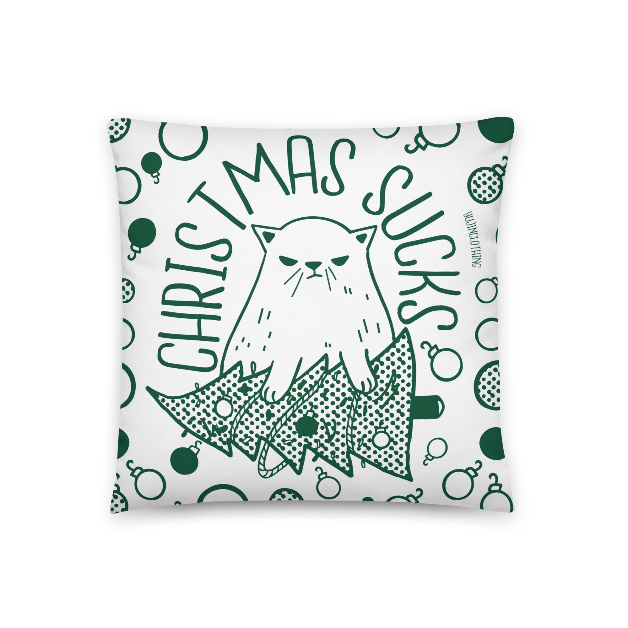 Christmas Sucks Cat Pillow | Yūjin Japanese Anime Streetwear Clothing