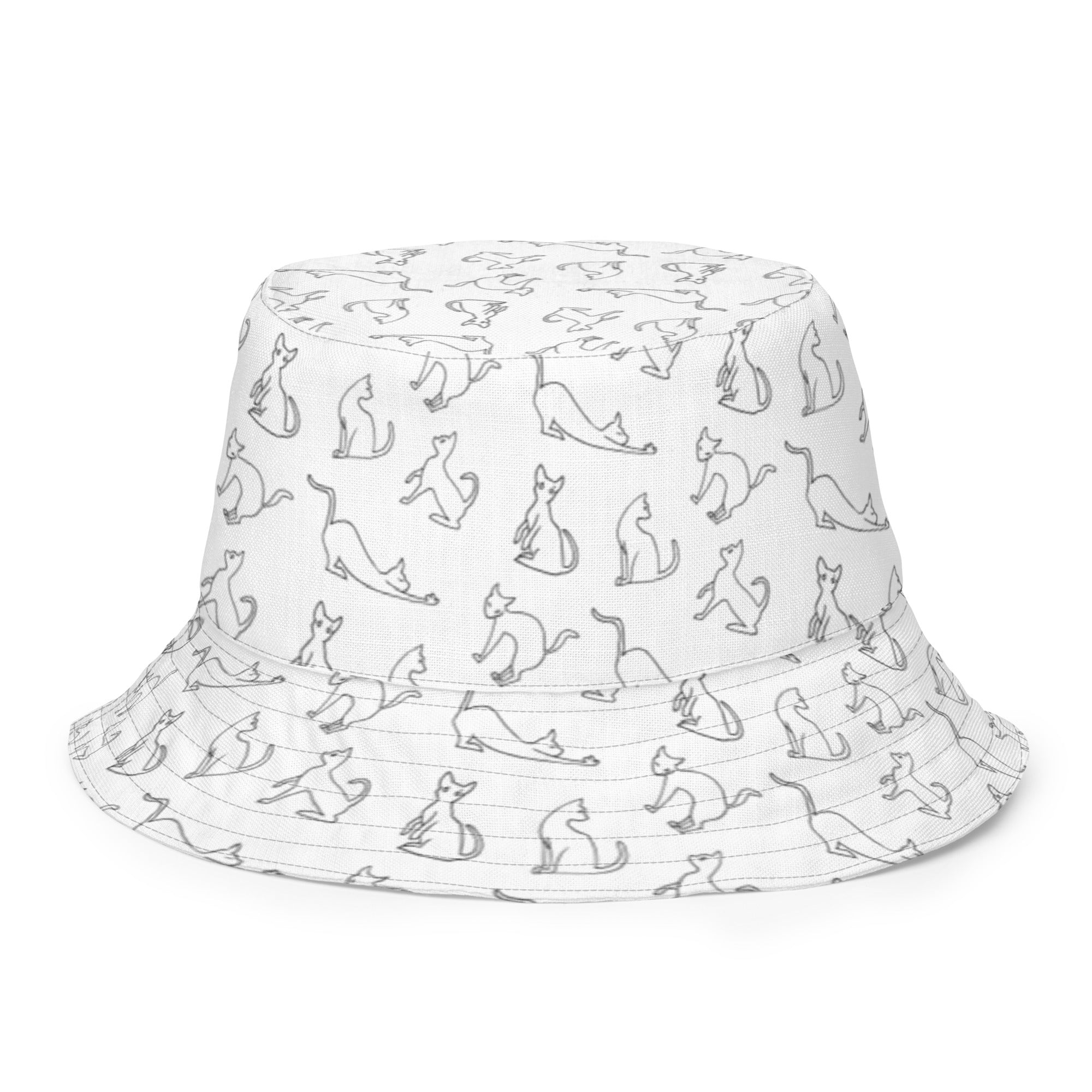 Black and White Reversible Bucket Hat | Yūjin Japanese Anime Streetwear Clothing