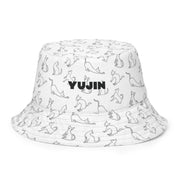 Black and White Reversible Bucket Hat | Yūjin Japanese Anime Streetwear Clothing