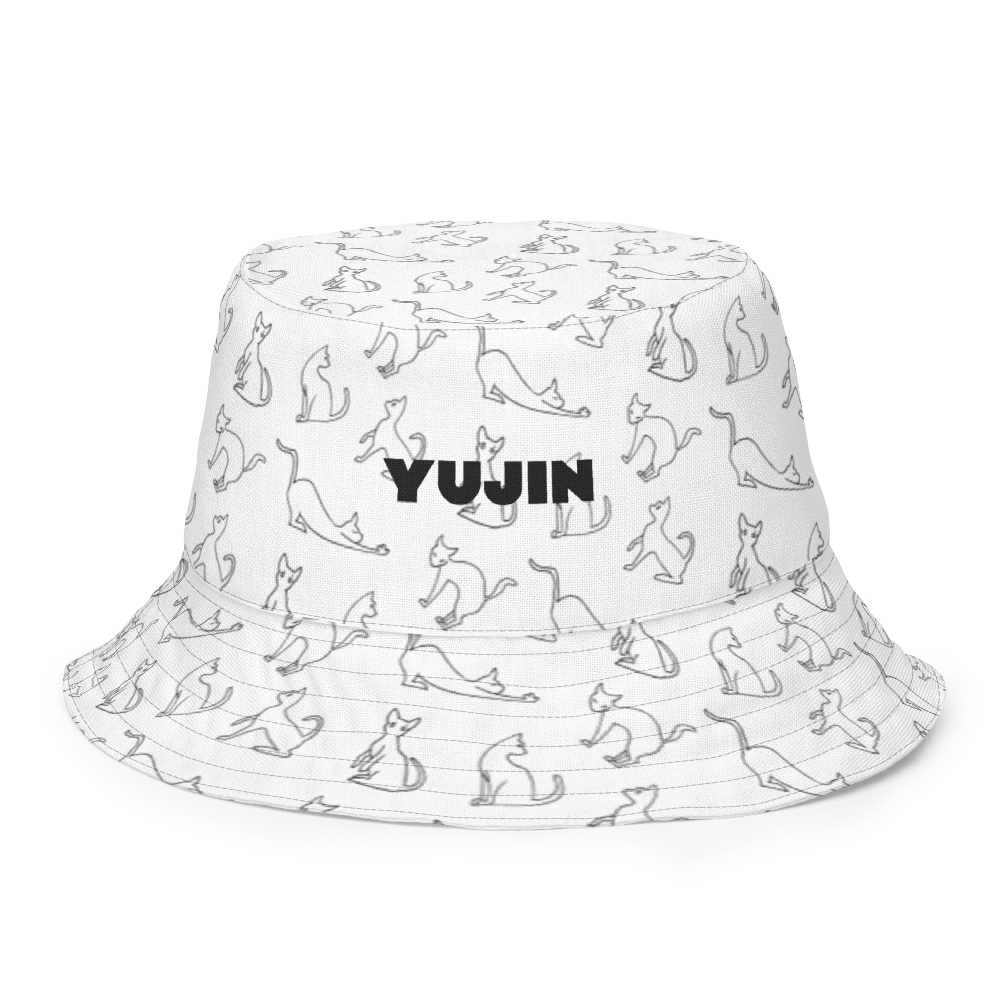 Black and White Reversible Bucket Hat | Yūjin Japanese Anime Streetwear Clothing