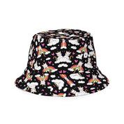 Black and White Reversible Bucket Hat | Yūjin Japanese Anime Streetwear Clothing