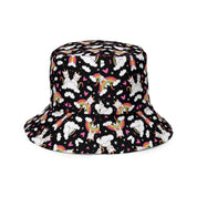 Black and White Reversible Bucket Hat | Yūjin Japanese Anime Streetwear Clothing