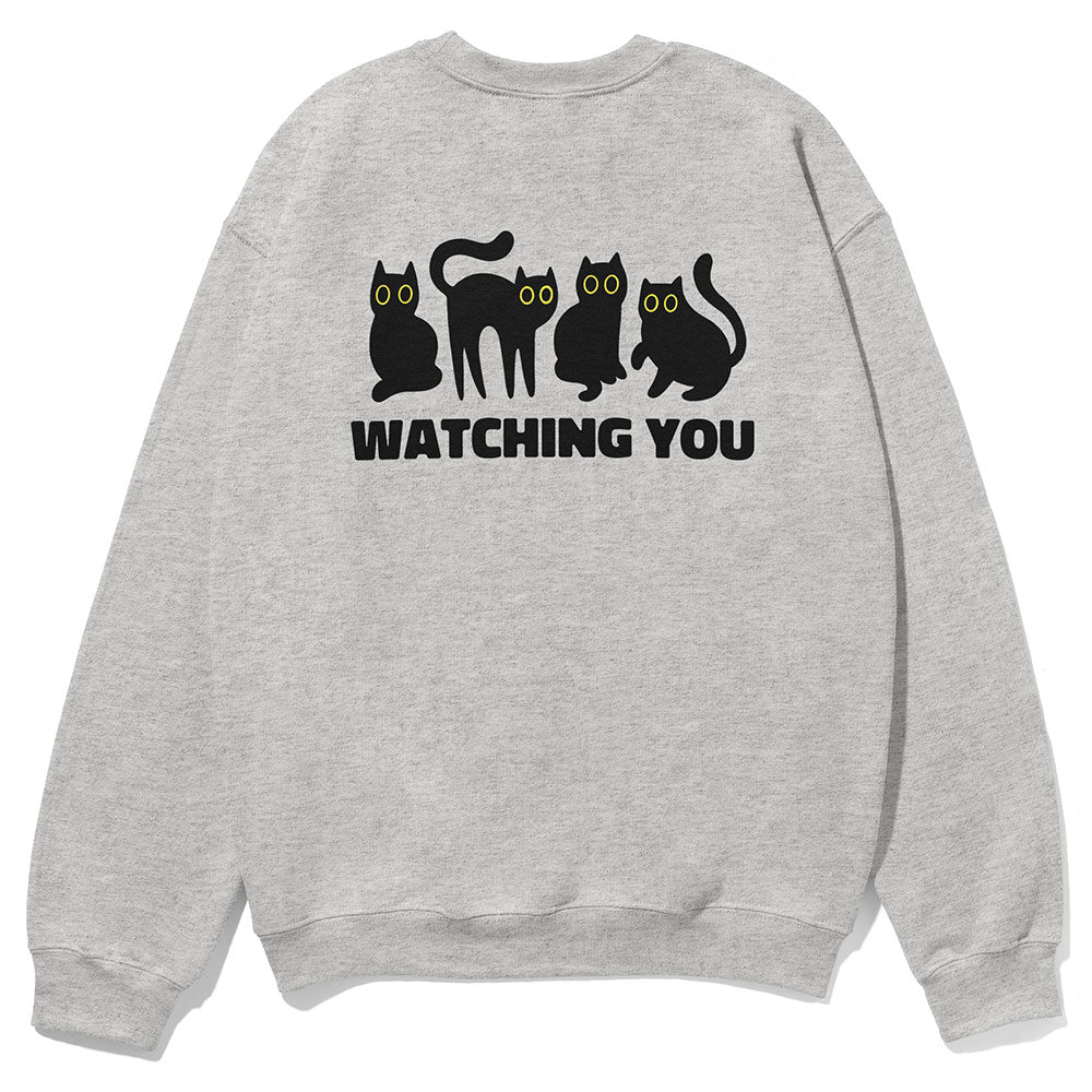 Watching You Cat Sweatshirt | Yūjin Japanese Anime Streetwear Clothing