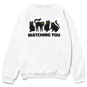 Watching You Cat Sweatshirt | Yūjin Japanese Anime Streetwear Clothing