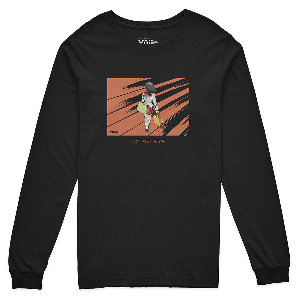 Keep Going Long Sleeve T-Shirt | Yūjin Japanese Anime Streetwear Clothing