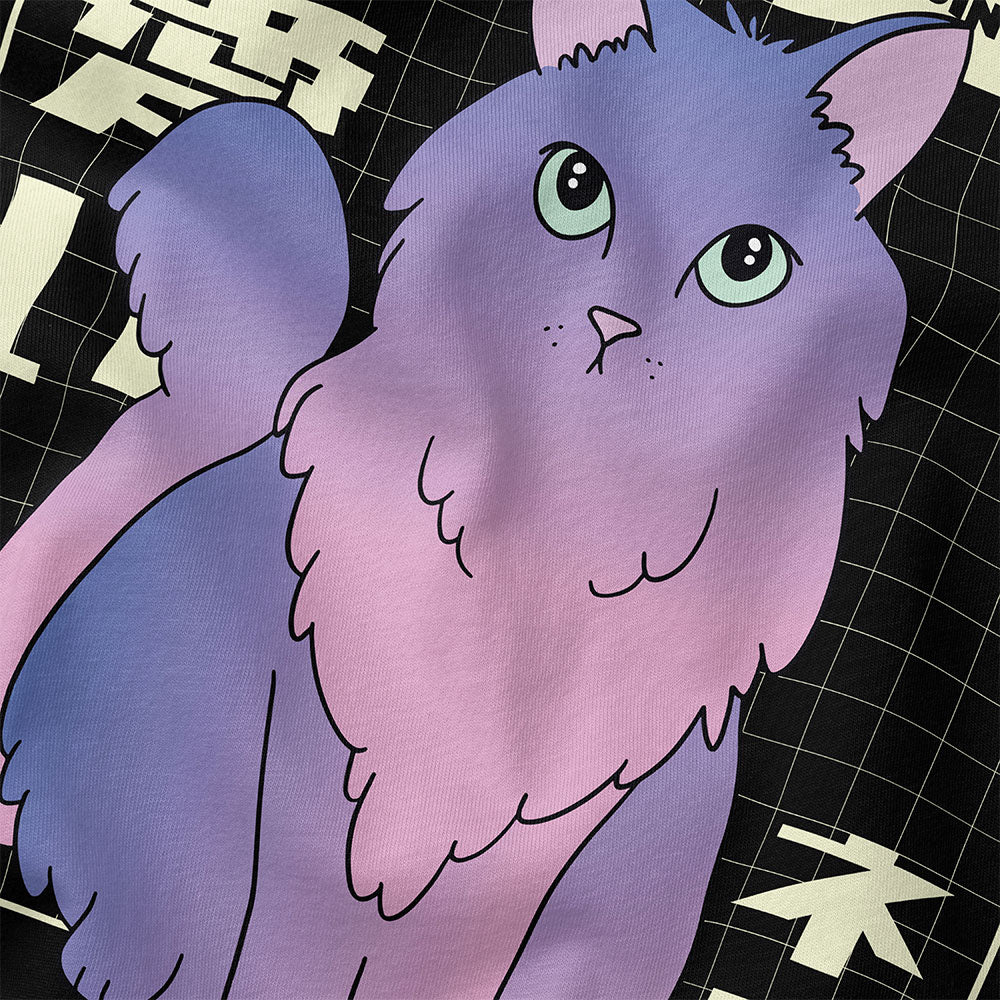 Vaporwave Cat T-Shirt | Yūjin Japanese Anime Streetwear Clothing