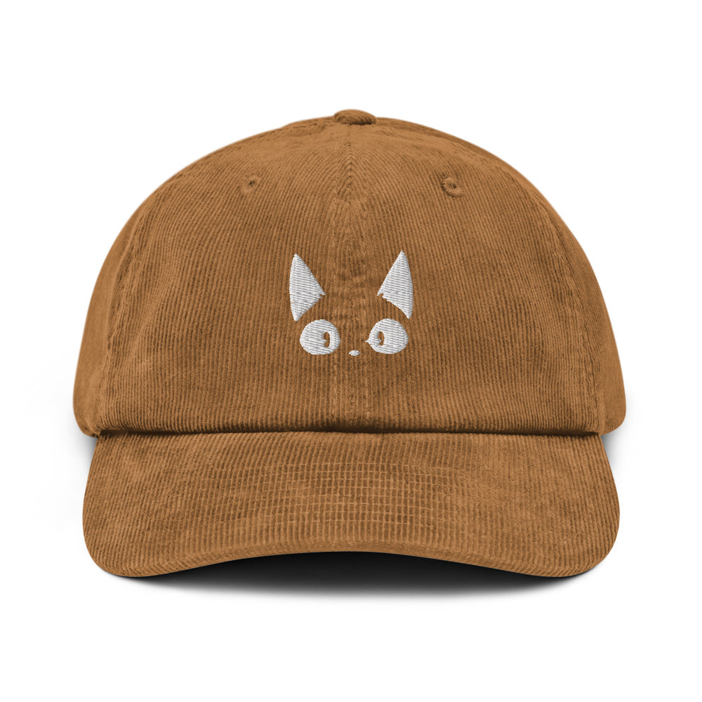 Amazed Cat Corduroy Hat | Yūjin Japanese Anime Streetwear Clothing