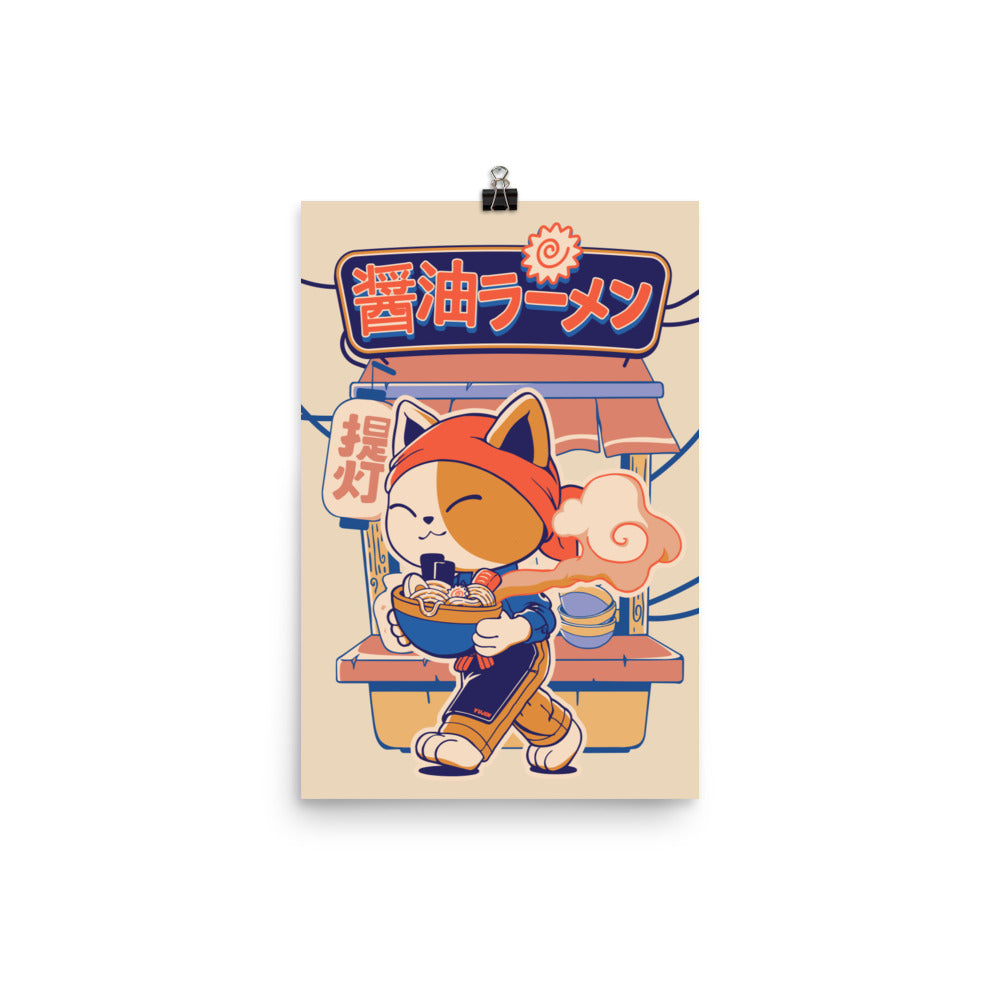Ramen Cat Poster | Yūjin Japanese Anime Streetwear Clothing